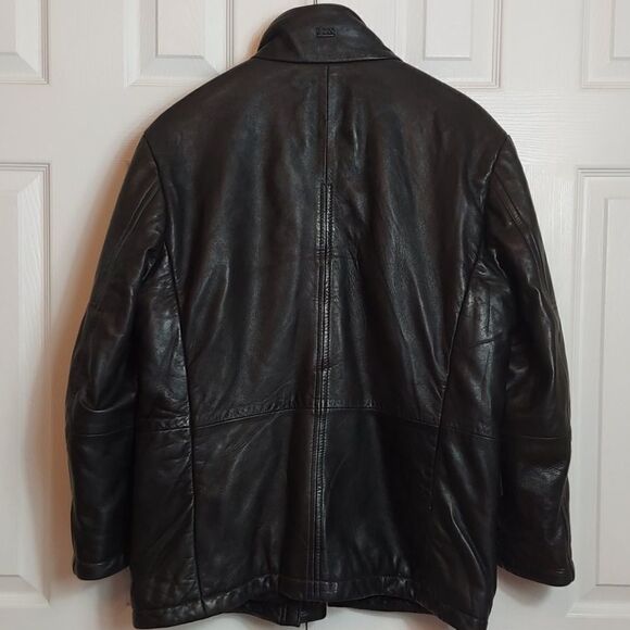 Hugo Boss Black Lambskin Leather Field Jacket 38R - Picture 10 of 16